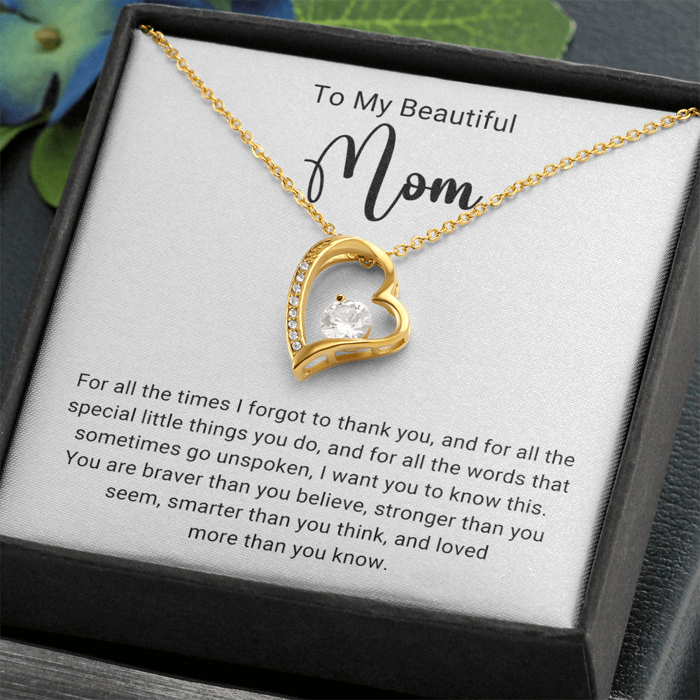 Thank You Mom Forever Love Necklace