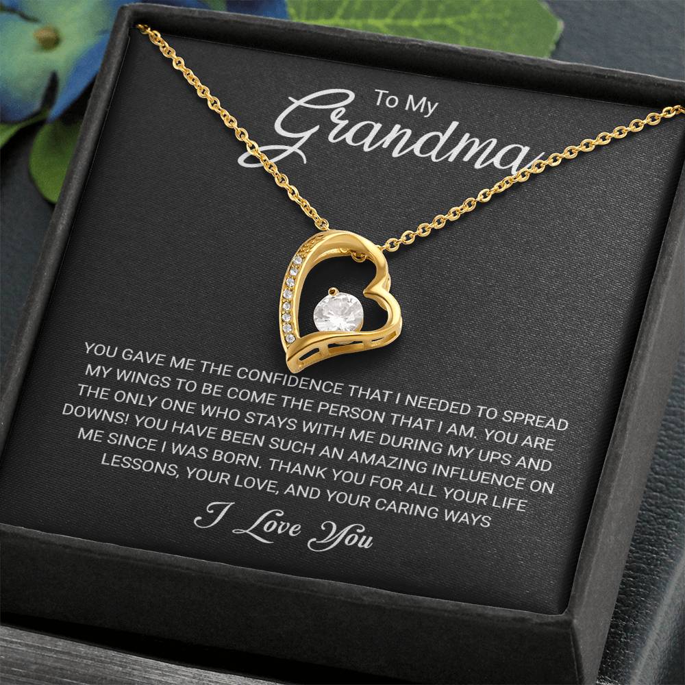 To My Grandma - I Love You - Forever Love Necklace