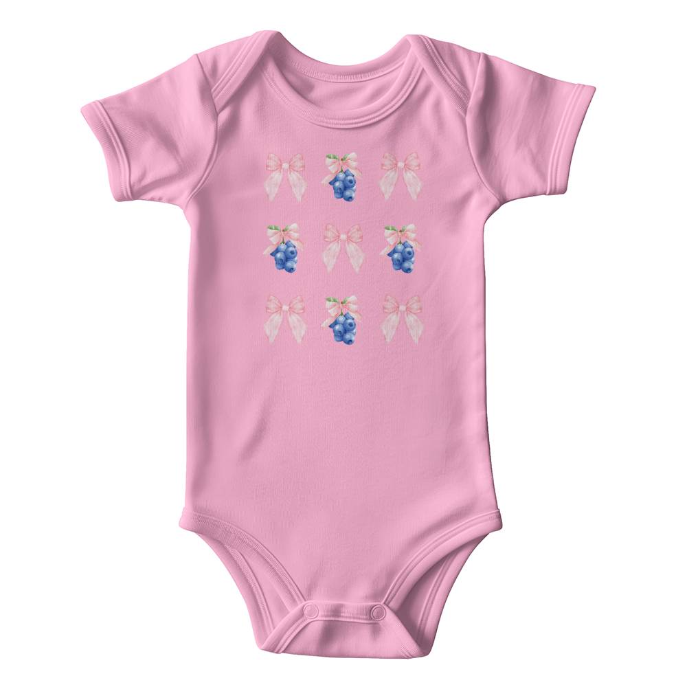 Blueberries and Bows Coquette Onesie