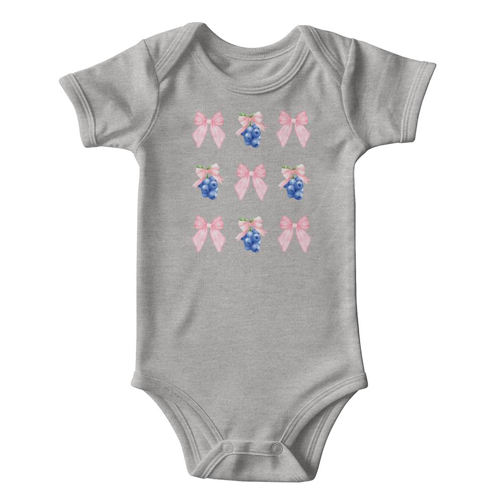 Blueberries and Bows Coquette Onesie