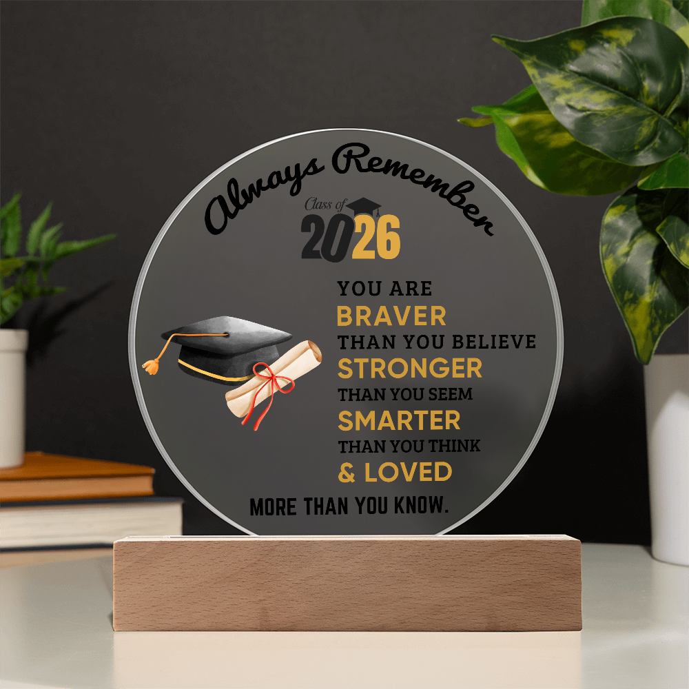 2026 Graduation Circle Acrylic Plaque