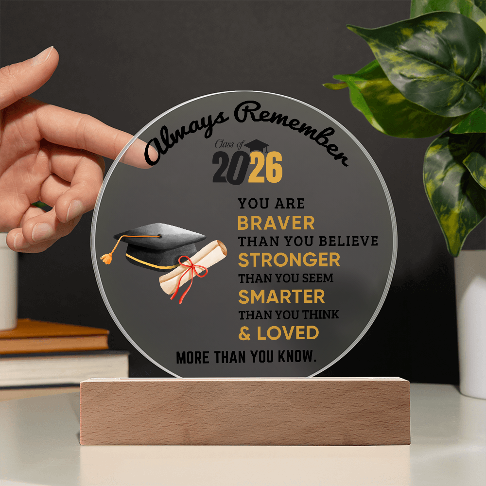 2026 Graduation Circle Acrylic Plaque