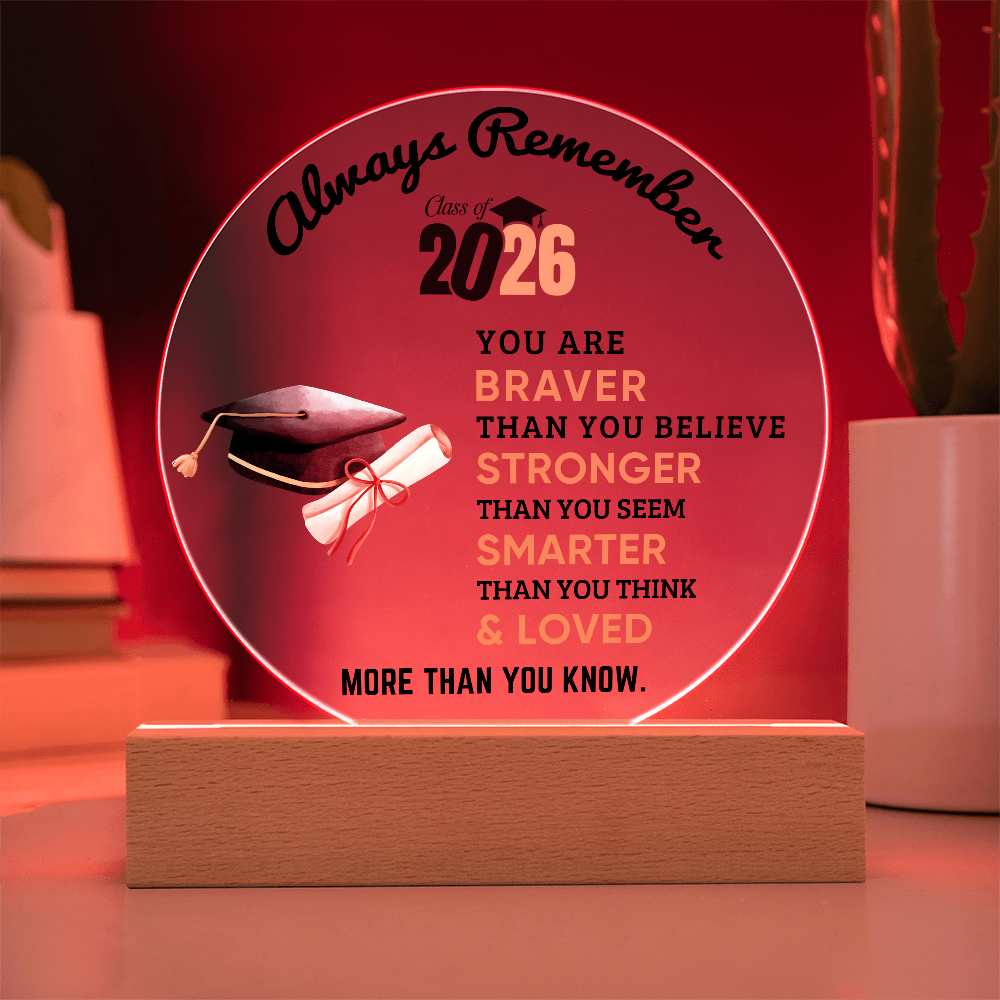 2026 Graduation Circle Acrylic Plaque