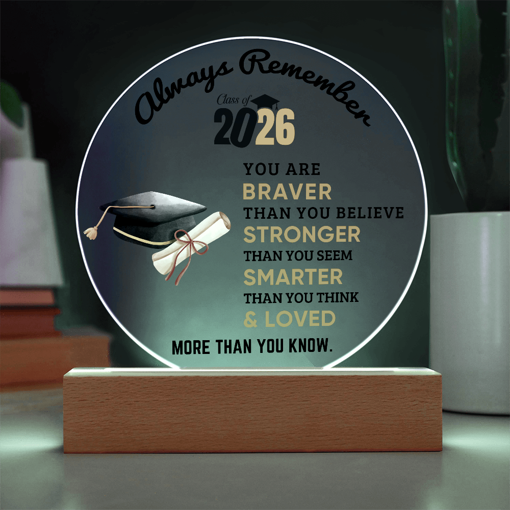 2026 Graduation Circle Acrylic Plaque