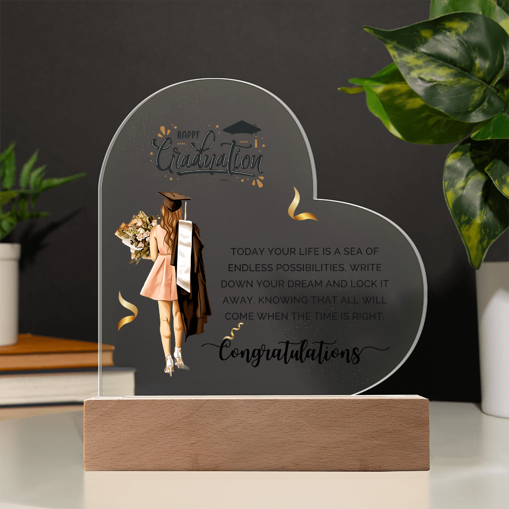 Happy Graduation Heart Acrylic Plaque