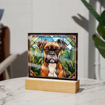 Boxer Dog Acrylic Plaque