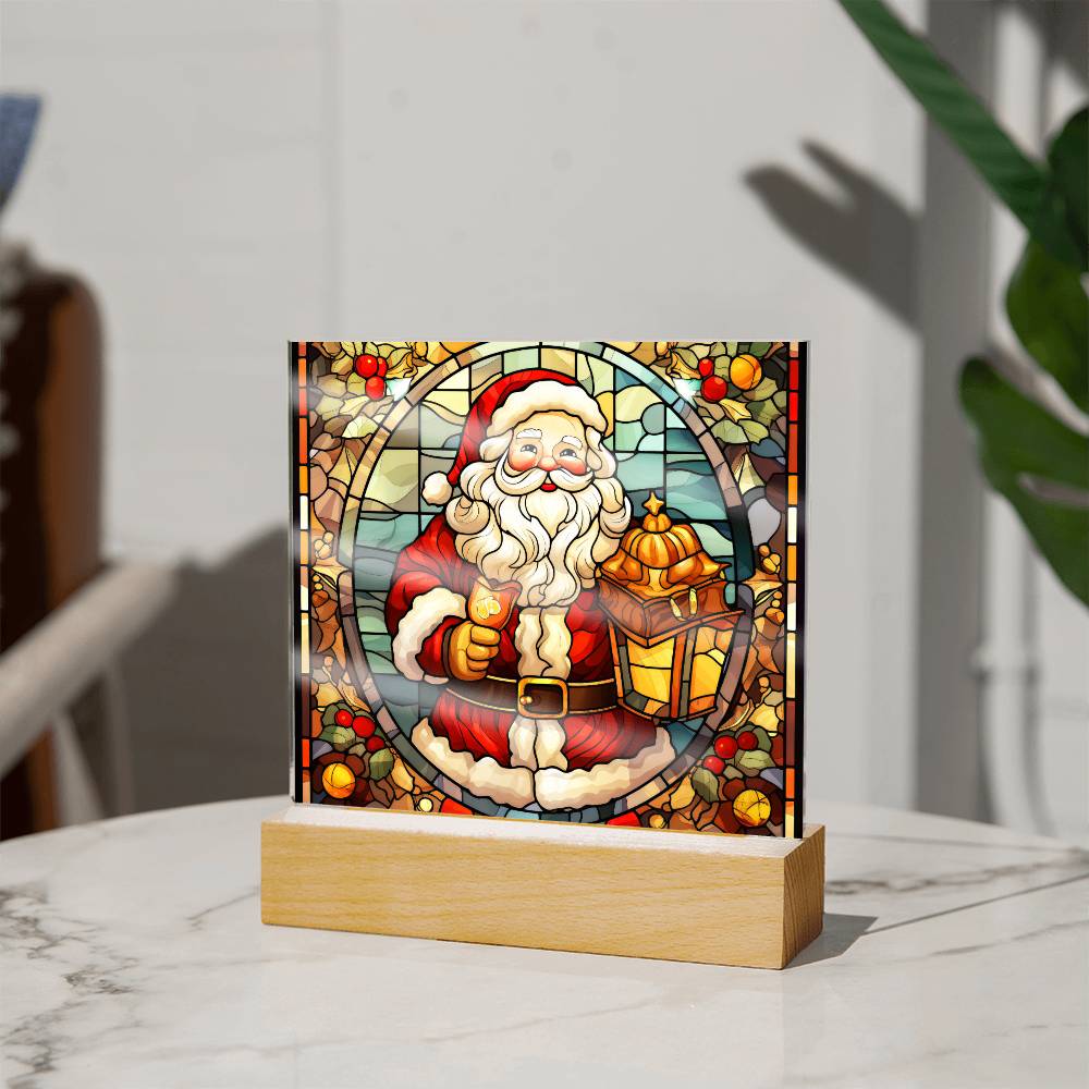 Vintage Santa Plaque Nightlight