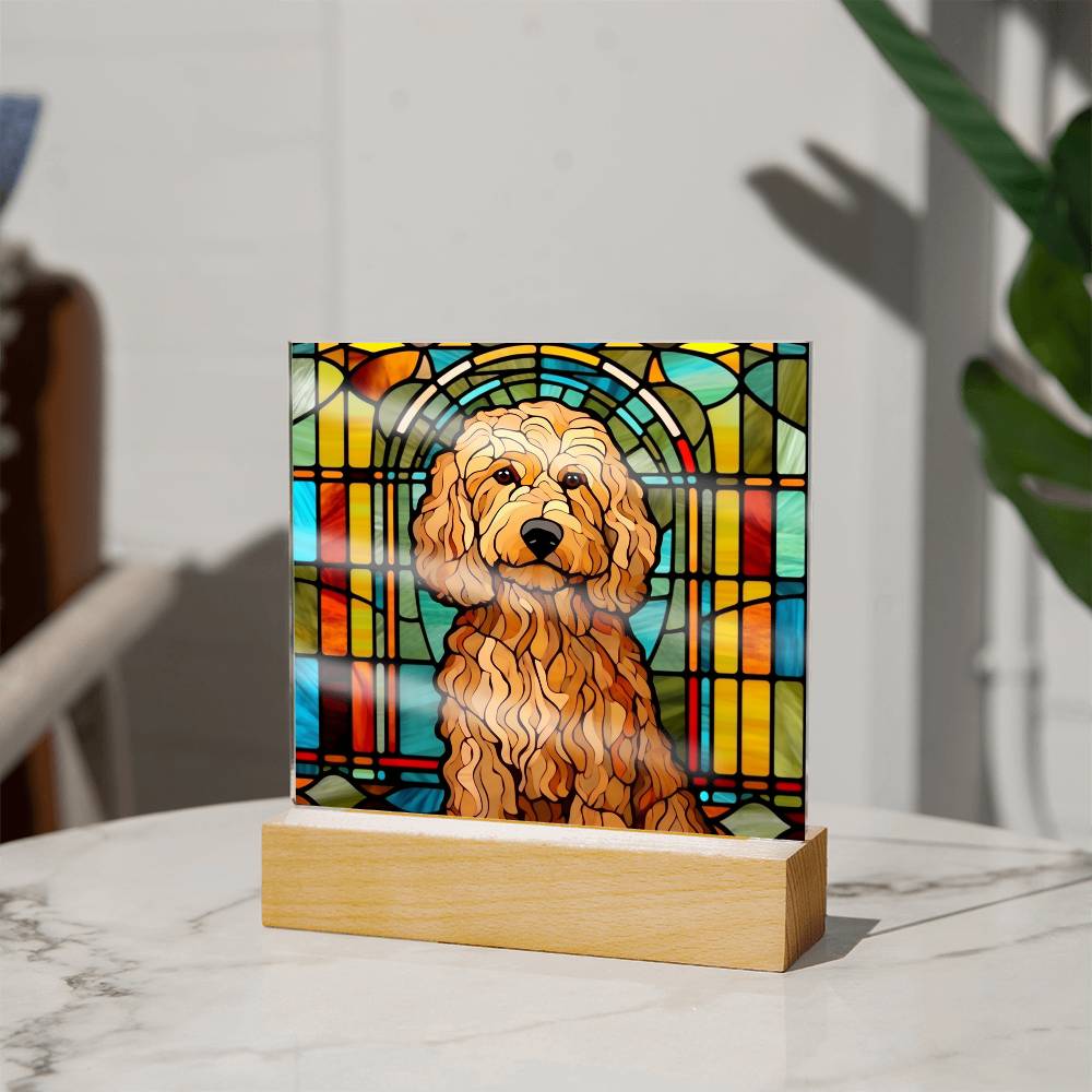 Golden Doodle Acrylic Plaque