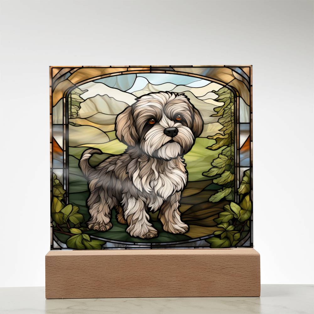 Havanese Dog Acrylic  Square Plaque, Pet Memorial