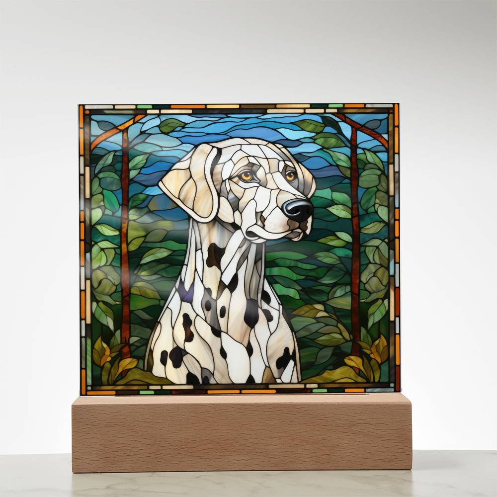 Dalmatian Dog Acrylic  Square Plaque, Pet Memorial