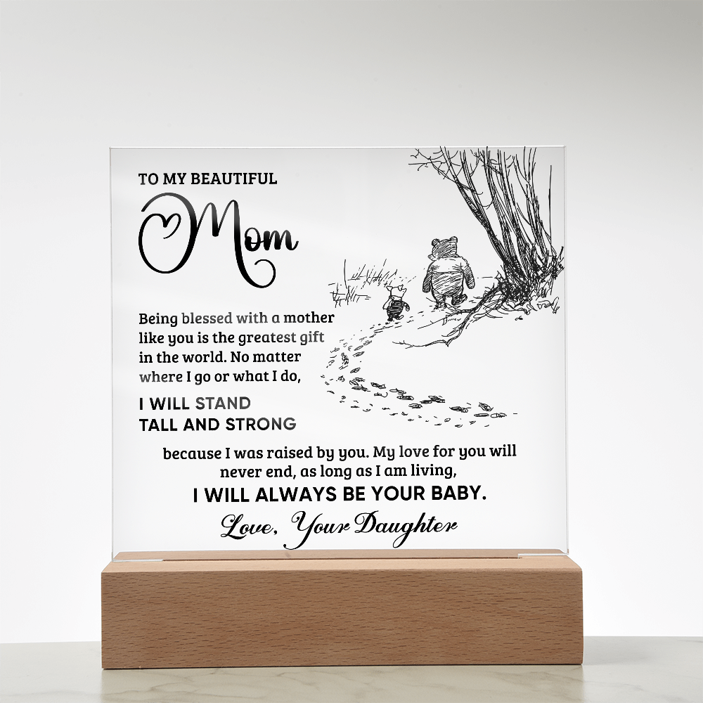 Always Your Baby Square Acrylic Plaque for Mom