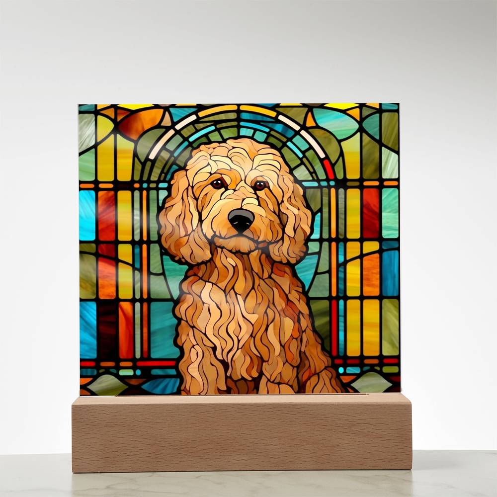 Golden Doodle Acrylic Plaque