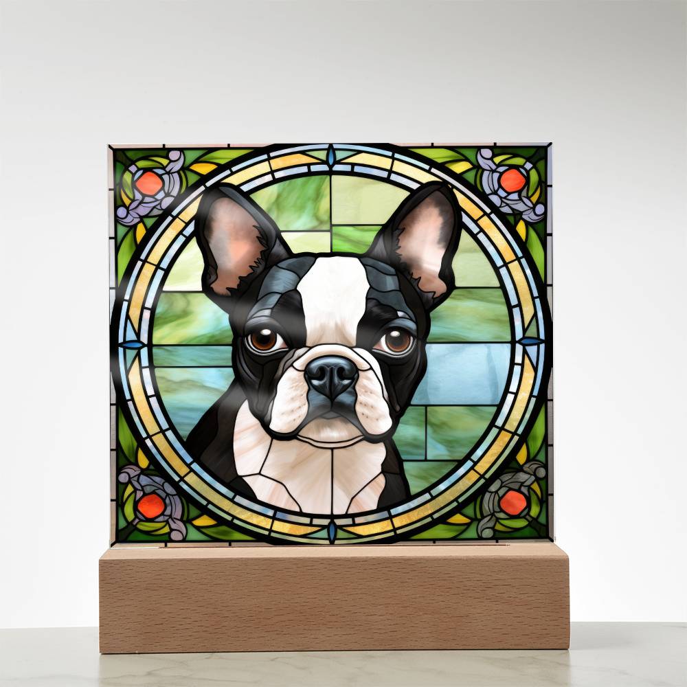 Black Boston Terrier Plaque