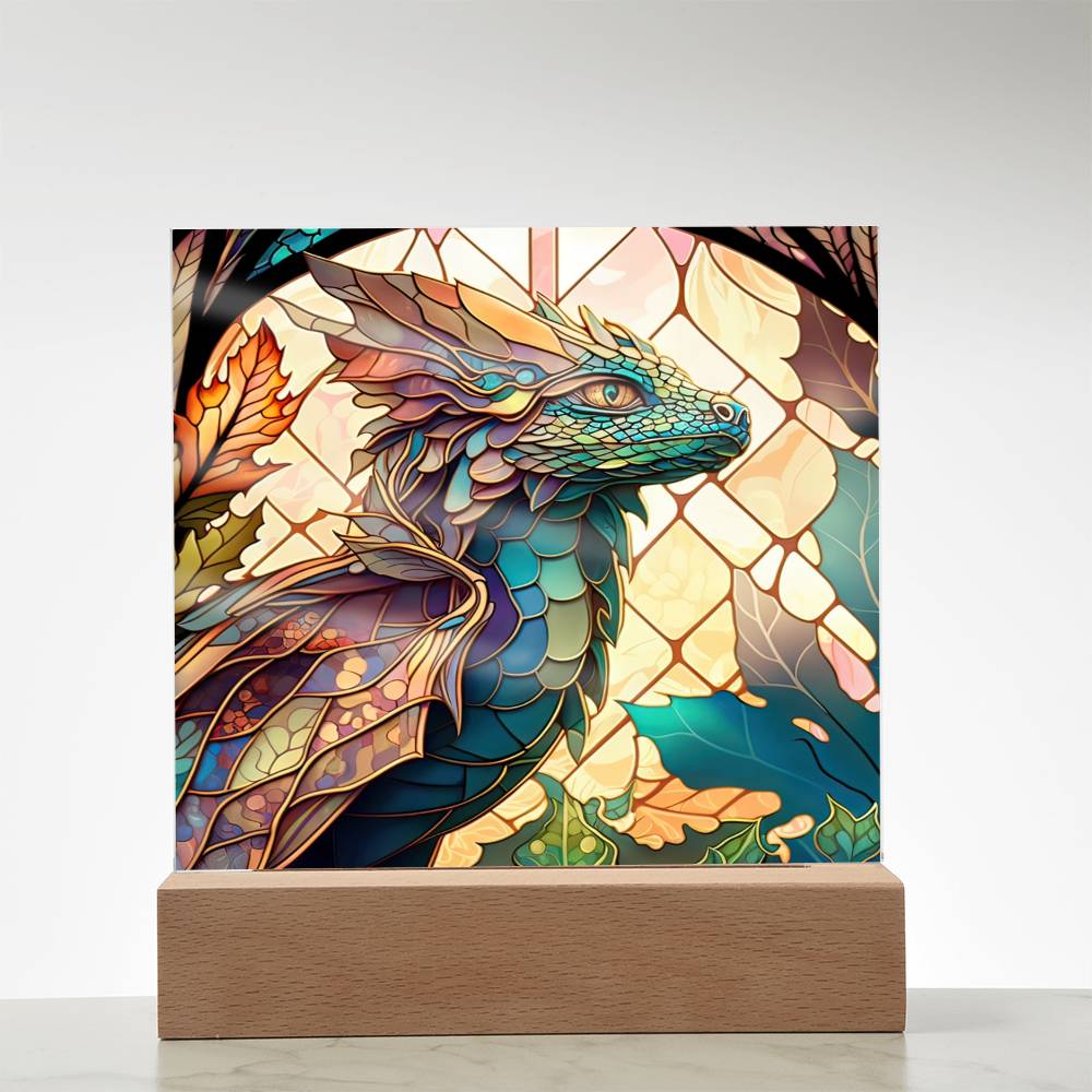 Untitled design (89) Sublimation Stained Glass Square Acrylic Plaque