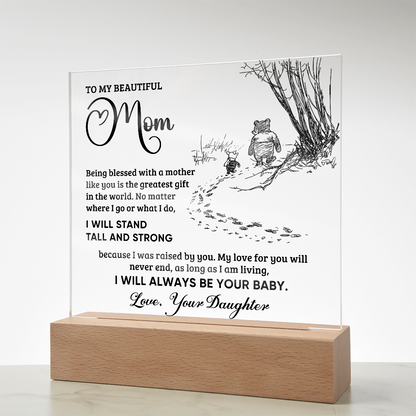 Always Your Baby Square Acrylic Plaque for Mom