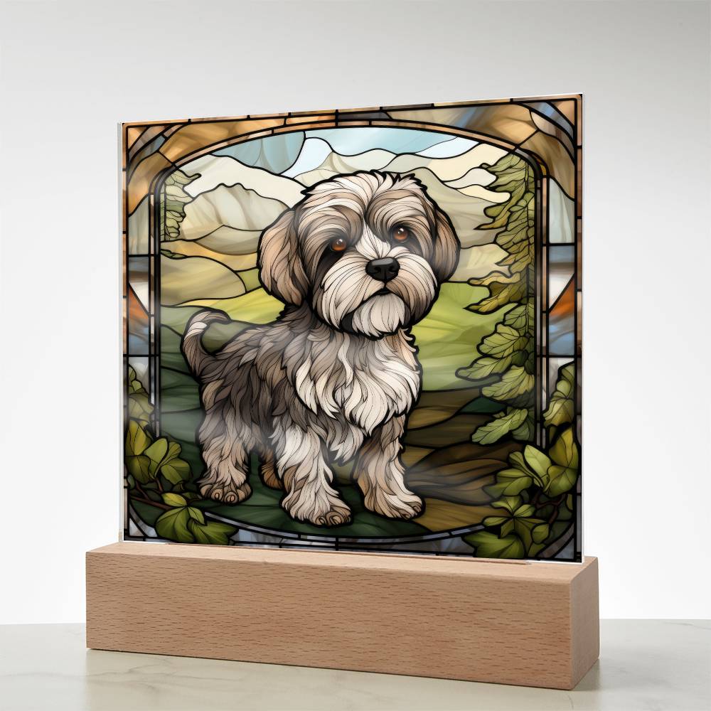 Havanese Dog Acrylic  Square Plaque, Pet Memorial