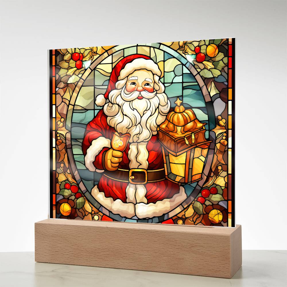 Vintage Santa Plaque Nightlight