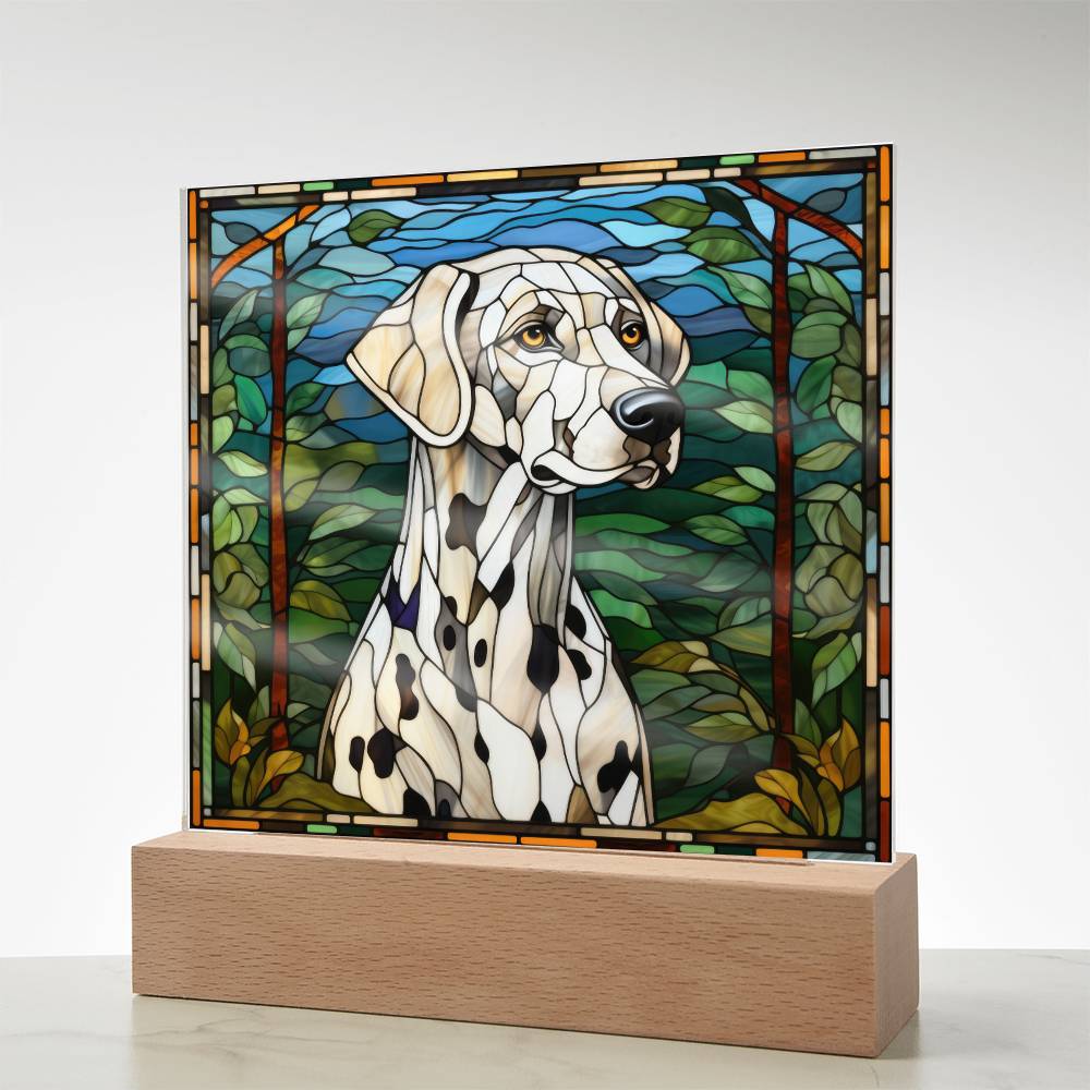 Dalmatian Dog Acrylic  Square Plaque, Pet Memorial