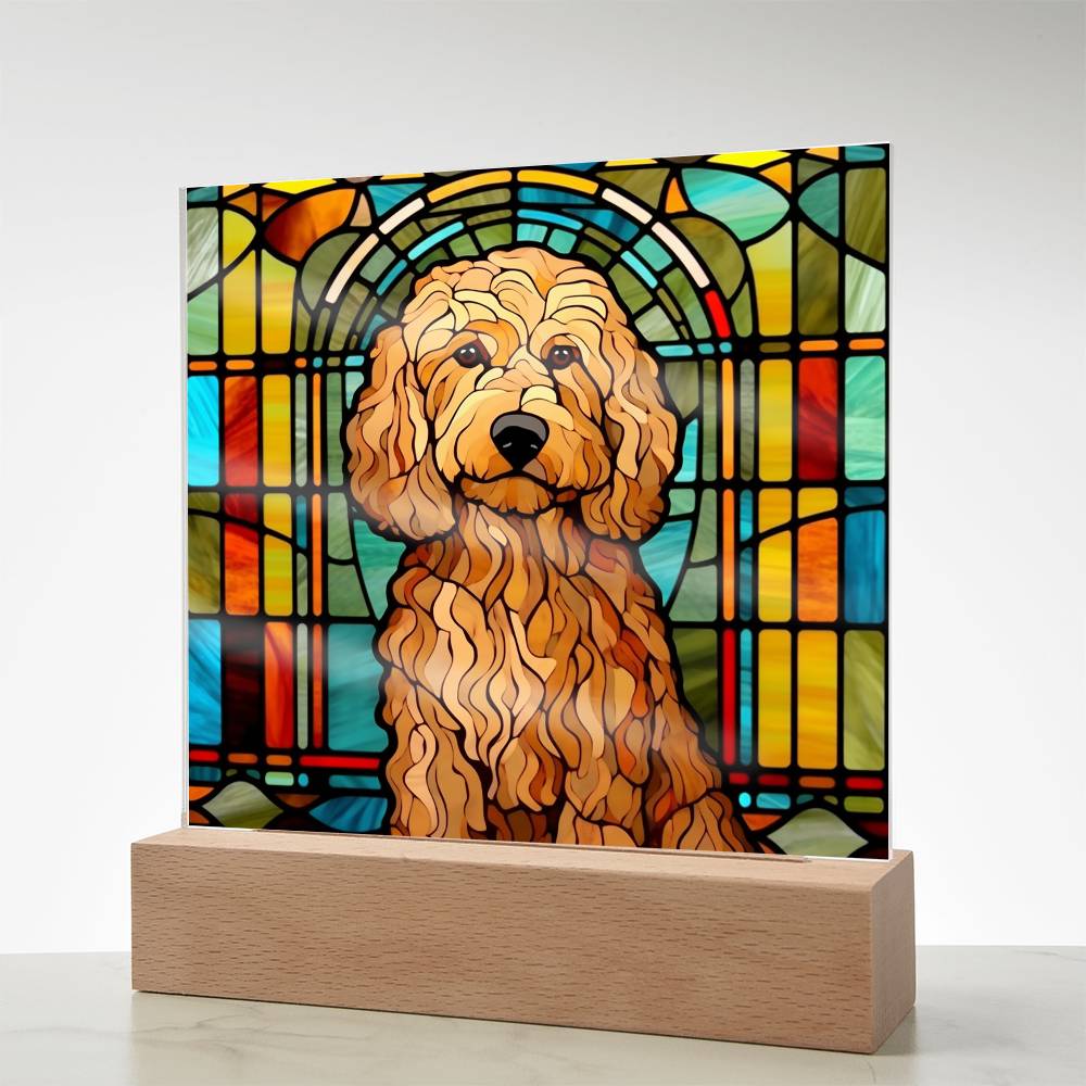 Golden Doodle Acrylic Plaque