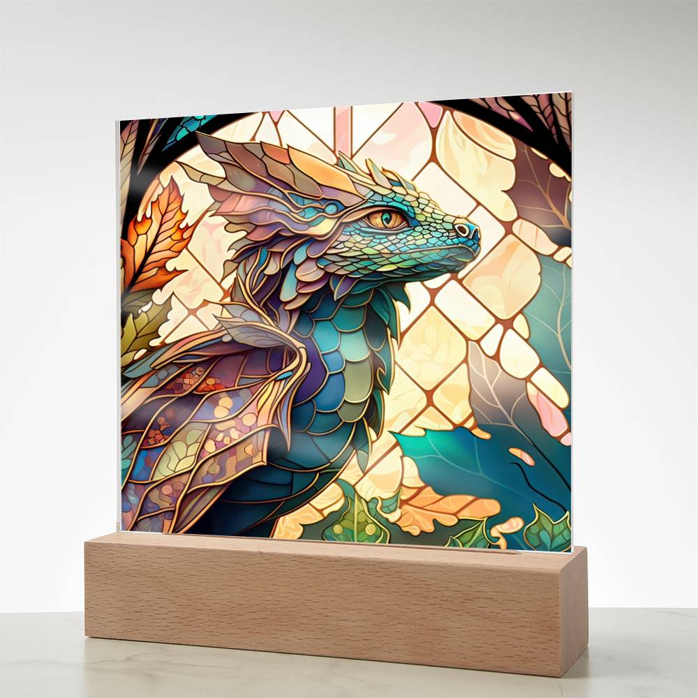 Untitled design (89) Sublimation Stained Glass Square Acrylic Plaque