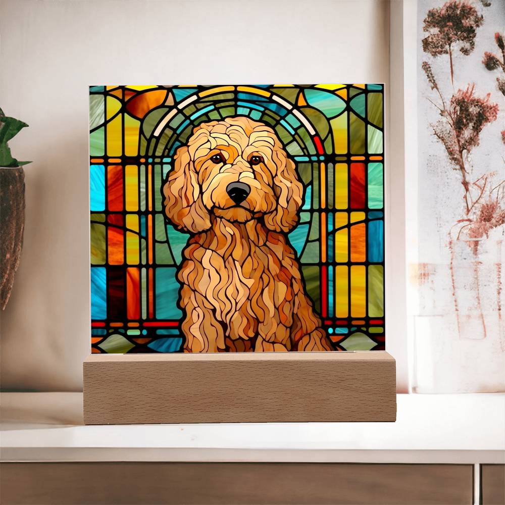 Golden Doodle Acrylic Plaque