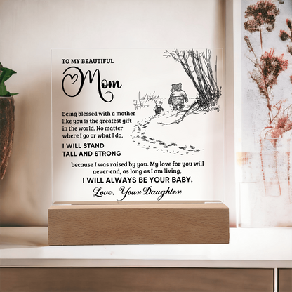 Always Your Baby Square Acrylic Plaque for Mom