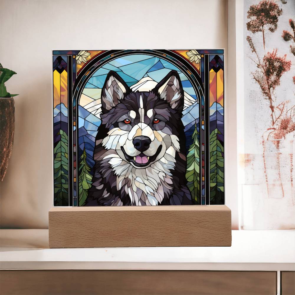 Acrylic Alaskan Malamute Plaque