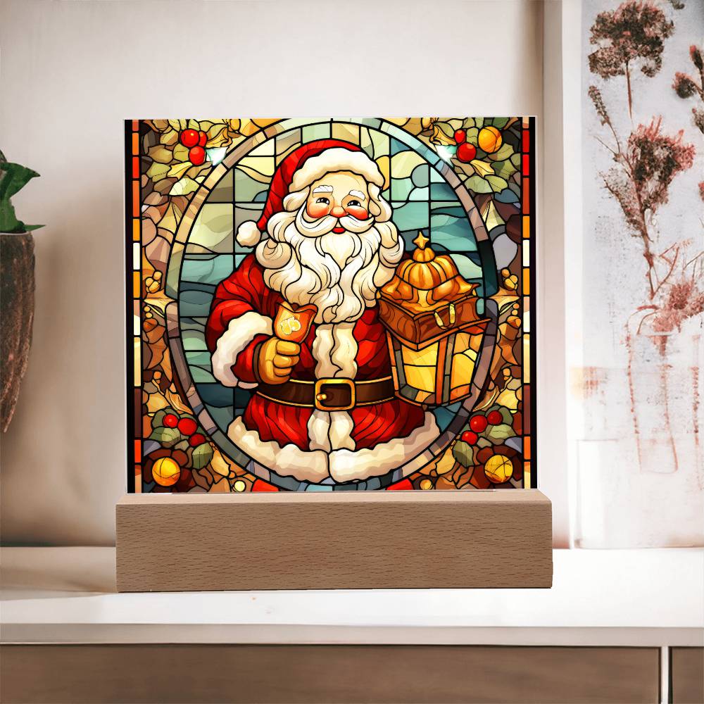 Vintage Santa Plaque Nightlight