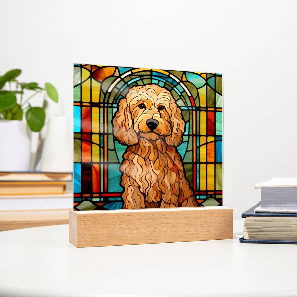 Golden Doodle Acrylic Plaque