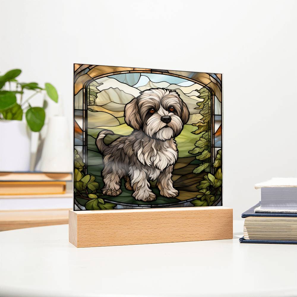 Havanese Dog Acrylic  Square Plaque, Pet Memorial