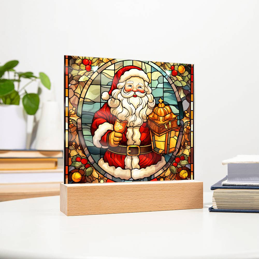 Vintage Santa Plaque Nightlight