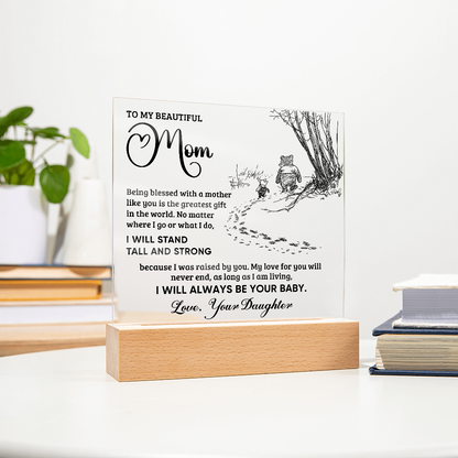 Always Your Baby Square Acrylic Plaque for Mom