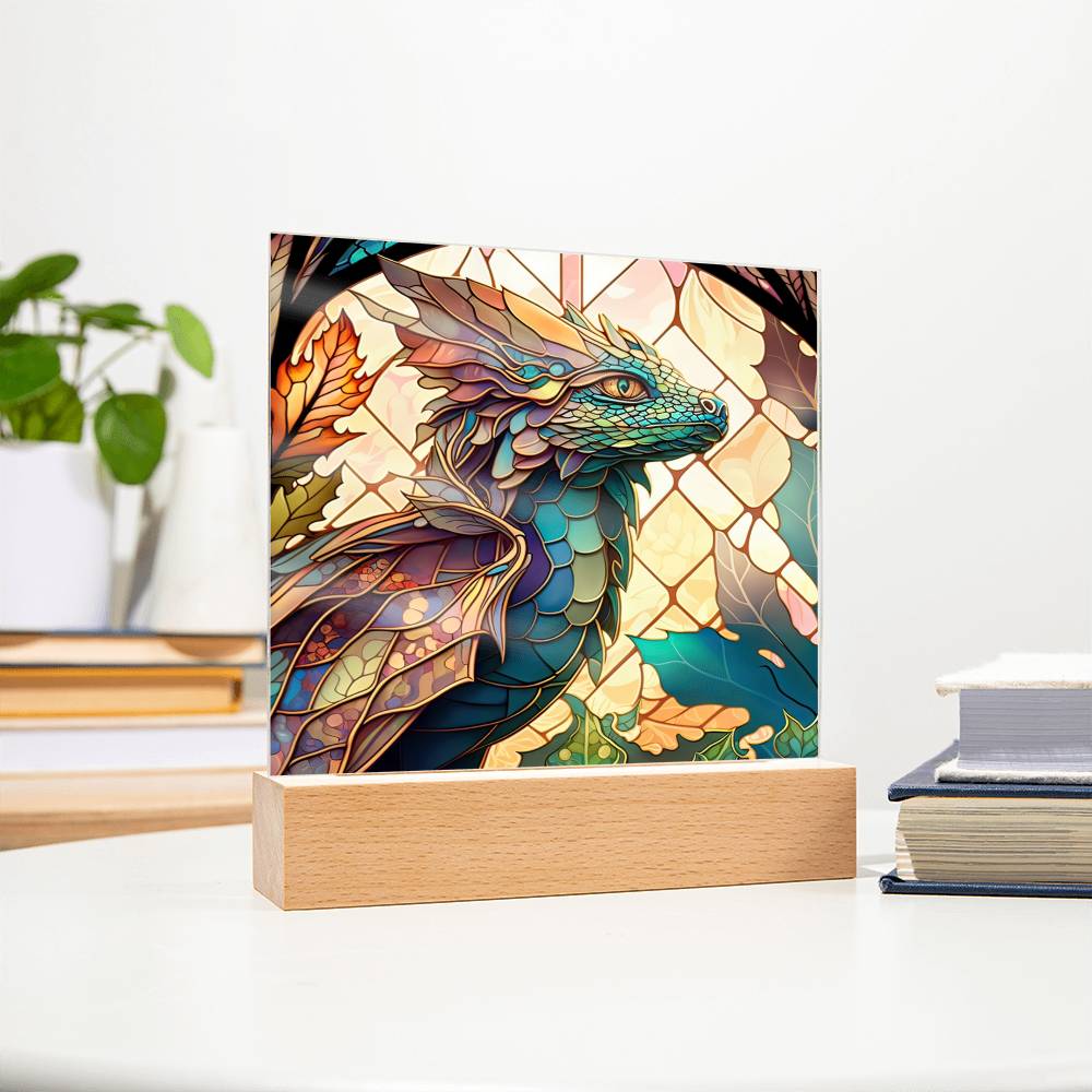 Untitled design (89) Sublimation Stained Glass Square Acrylic Plaque