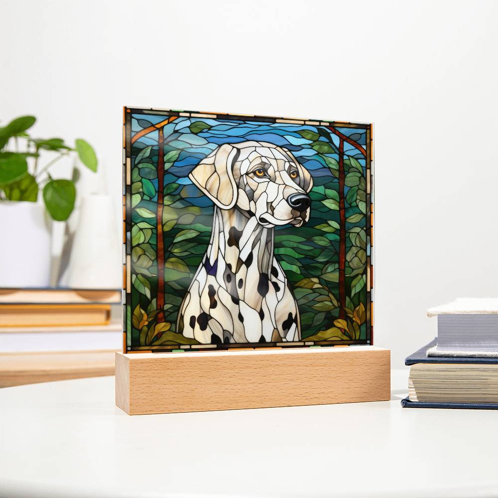 Dalmatian Dog Acrylic  Square Plaque, Pet Memorial