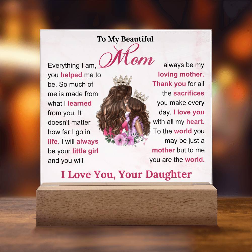 Beautiful Mom Acrylic Plaque