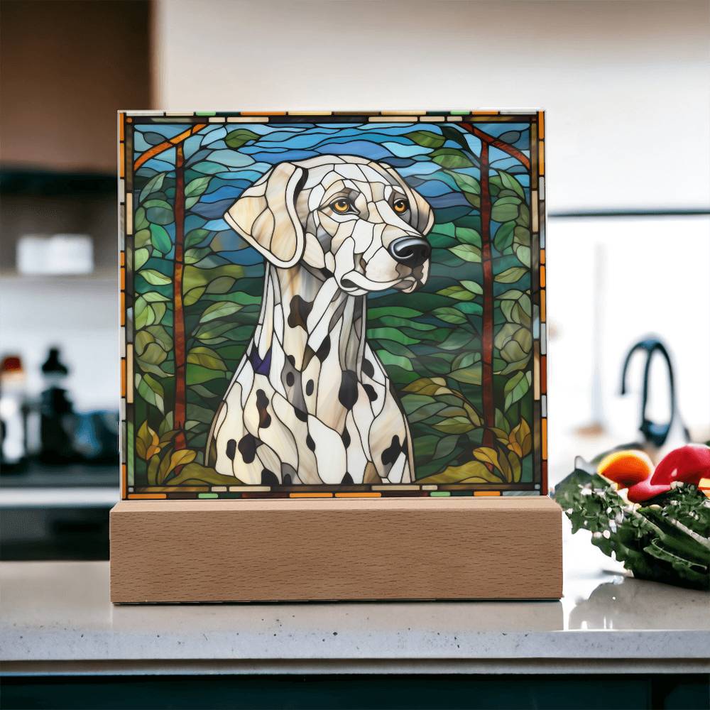 Dalmatian Dog Acrylic  Square Plaque, Pet Memorial