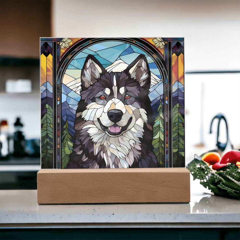 Acrylic Alaskan Malamute Plaque