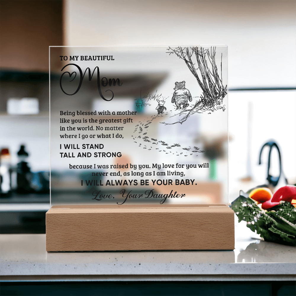 Always Your Baby Square Acrylic Plaque for Mom