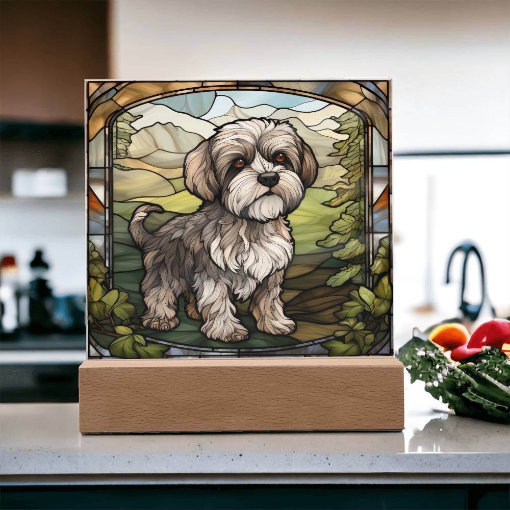 Havanese Dog Acrylic  Square Plaque, Pet Memorial