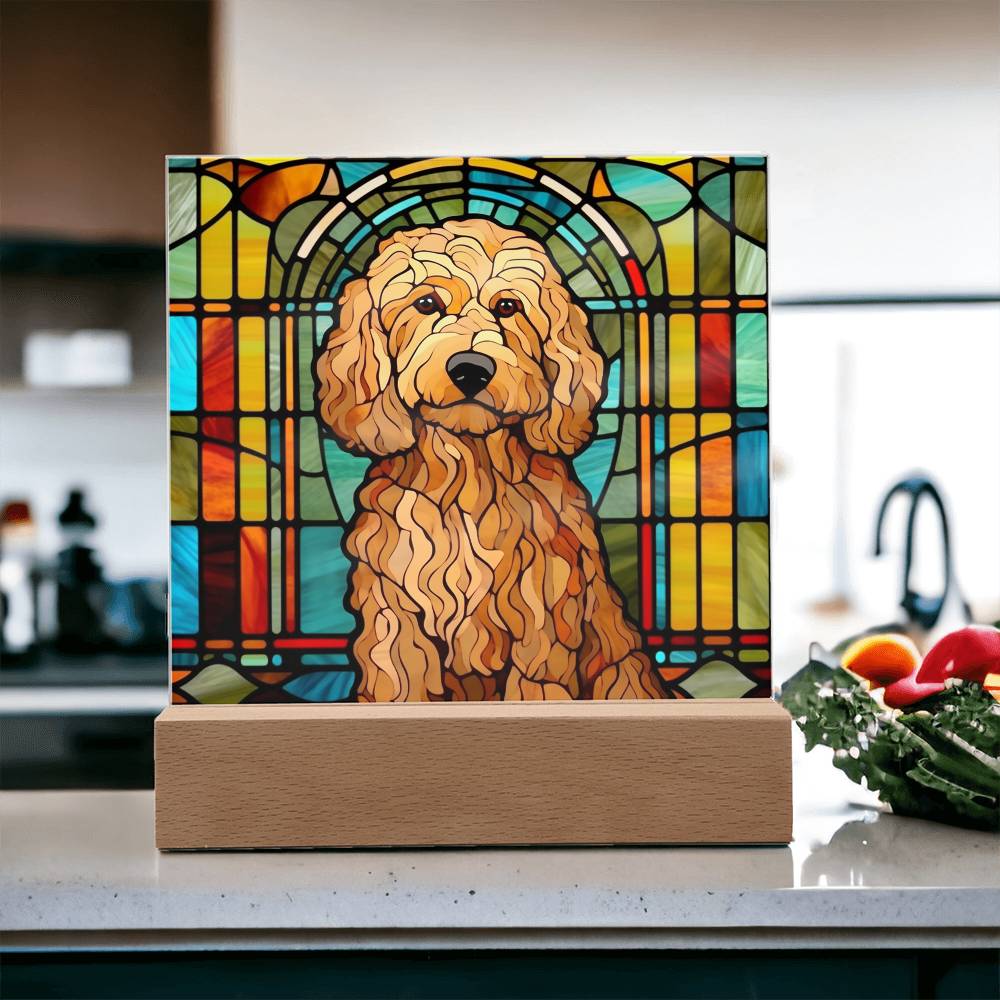 Golden Doodle Acrylic Plaque