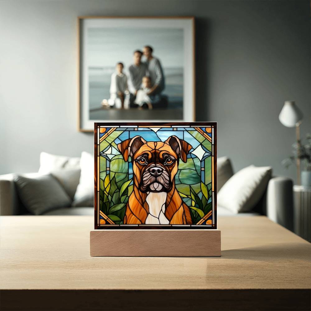 Boxer Dog Acrylic Plaque