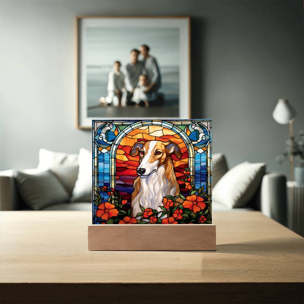 Brown Borzoi Acrylic Plaque