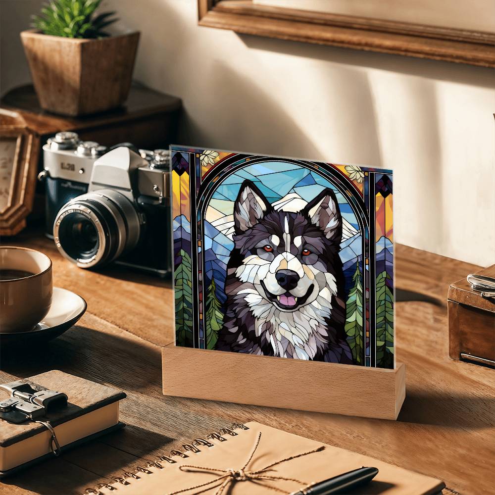 Acrylic Alaskan Malamute Plaque