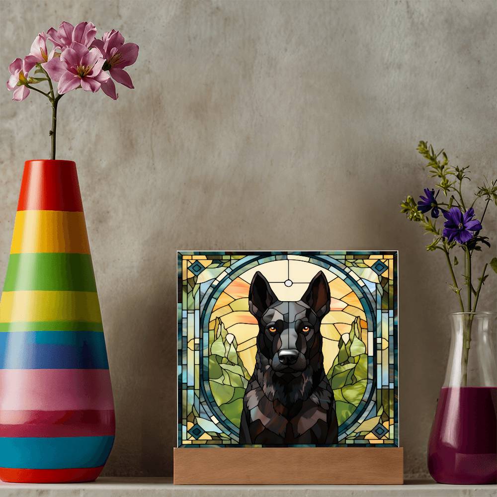 Black Belgian Shepherd Plaque