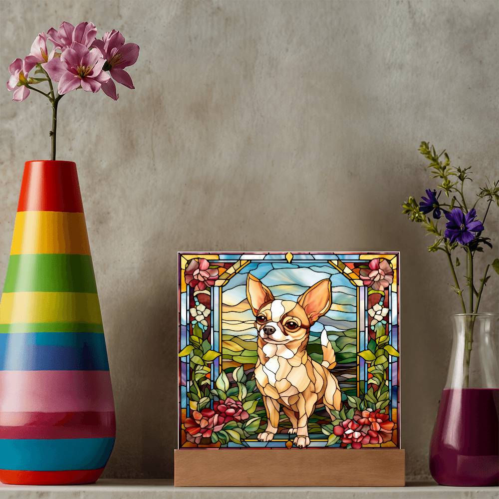 Chihuahua Square Acrylic Plaque