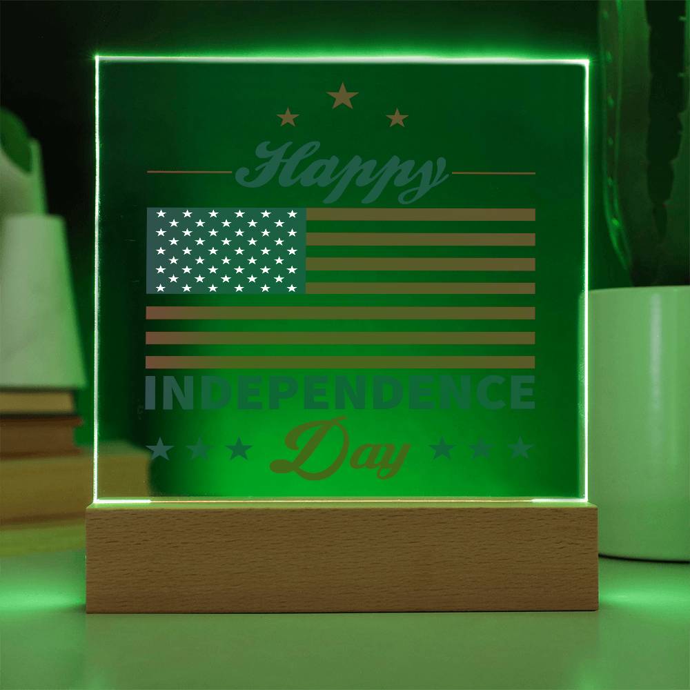 Happy Independence Day Acrylic Plaque