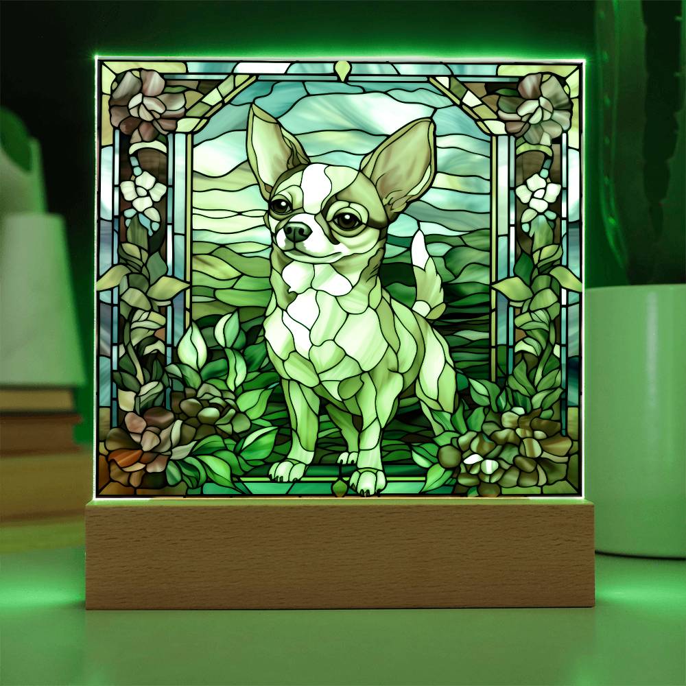 Chihuahua Square Acrylic Plaque