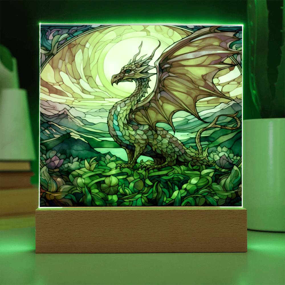 Untitled design (93) Sublimation Stained Glass Square Acrylic Plaque