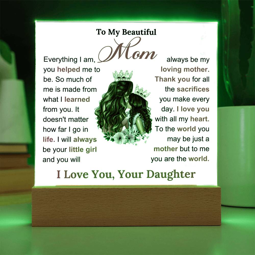 Beautiful Mom Acrylic Plaque