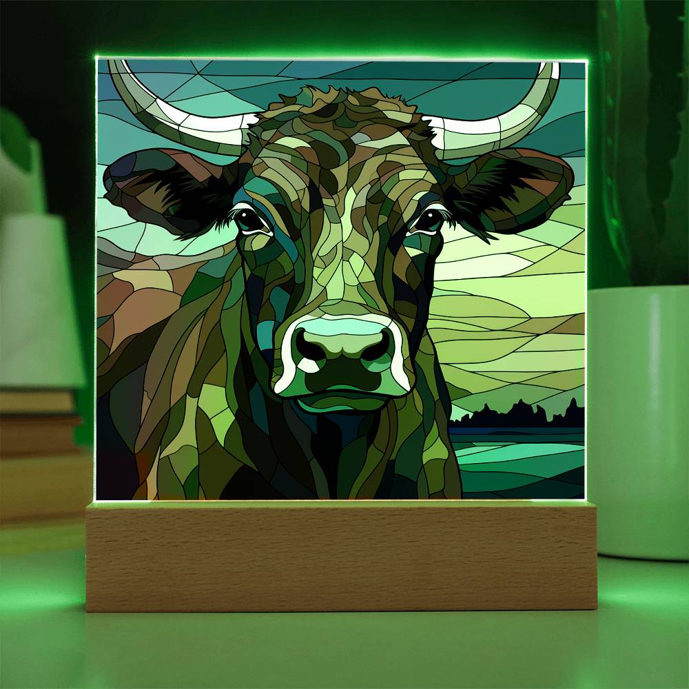 Longhorn Cow Acrylic Plaque